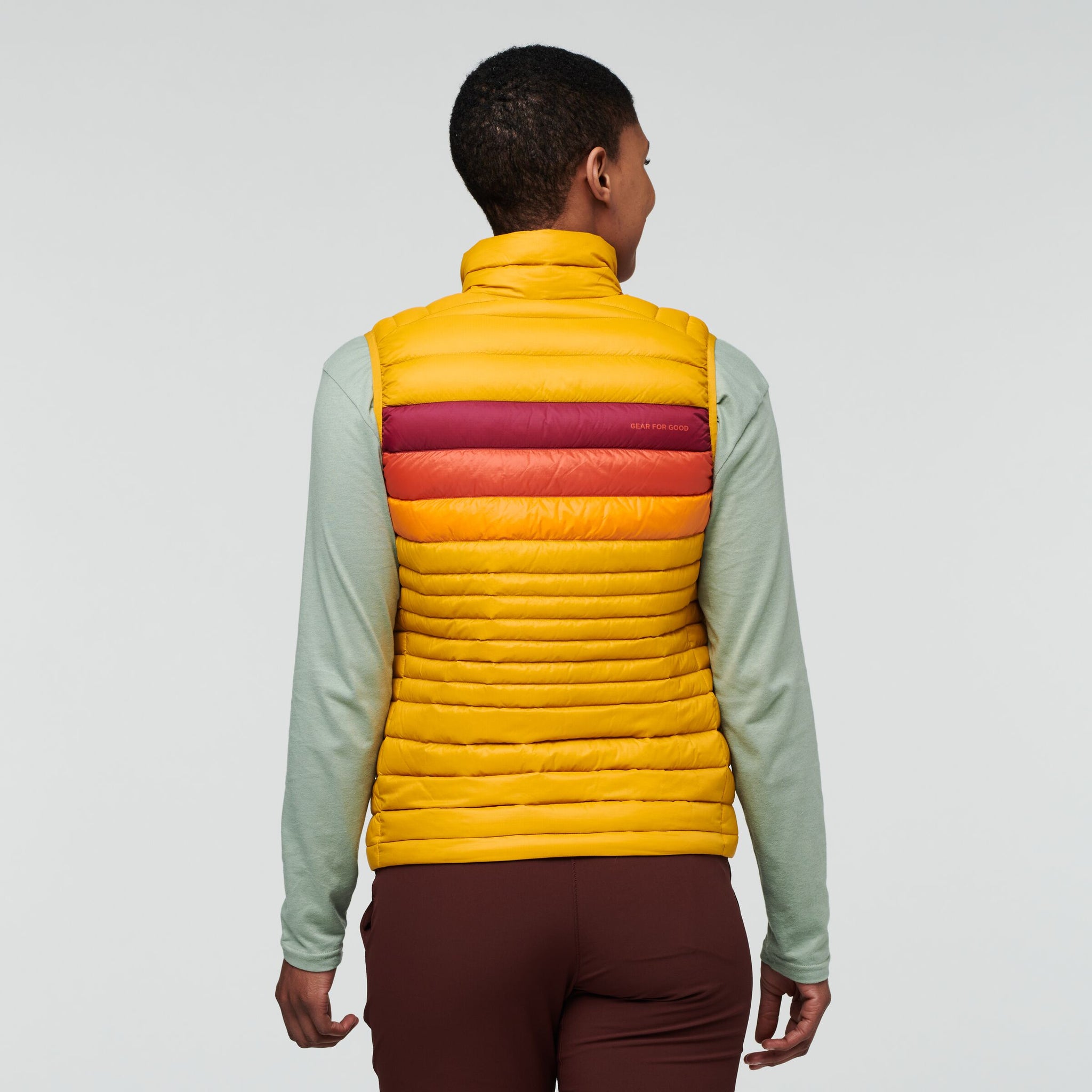 Fuego Down Vest - Women's, Amber Stripes