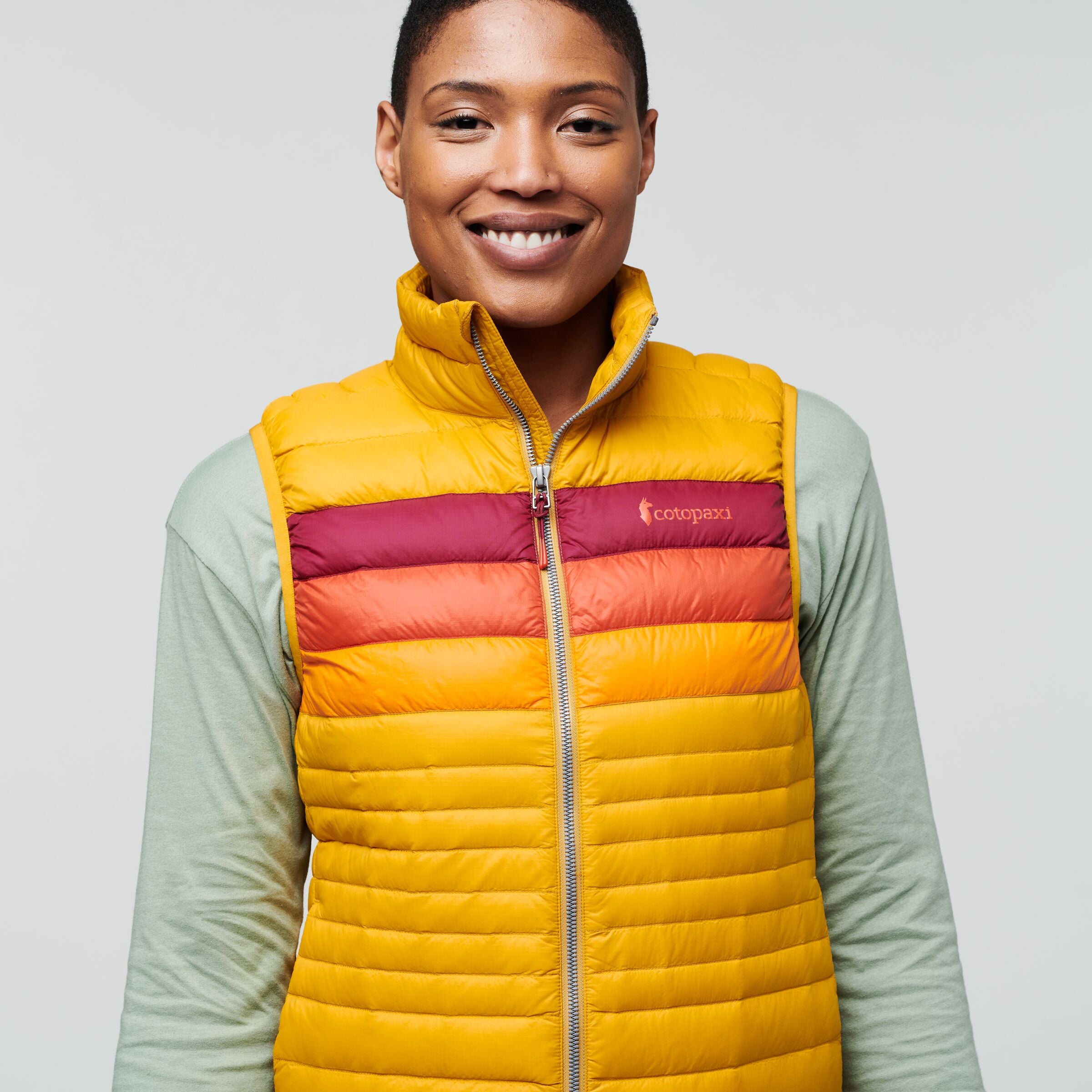 Fuego Down Vest - Women's, Amber Stripes