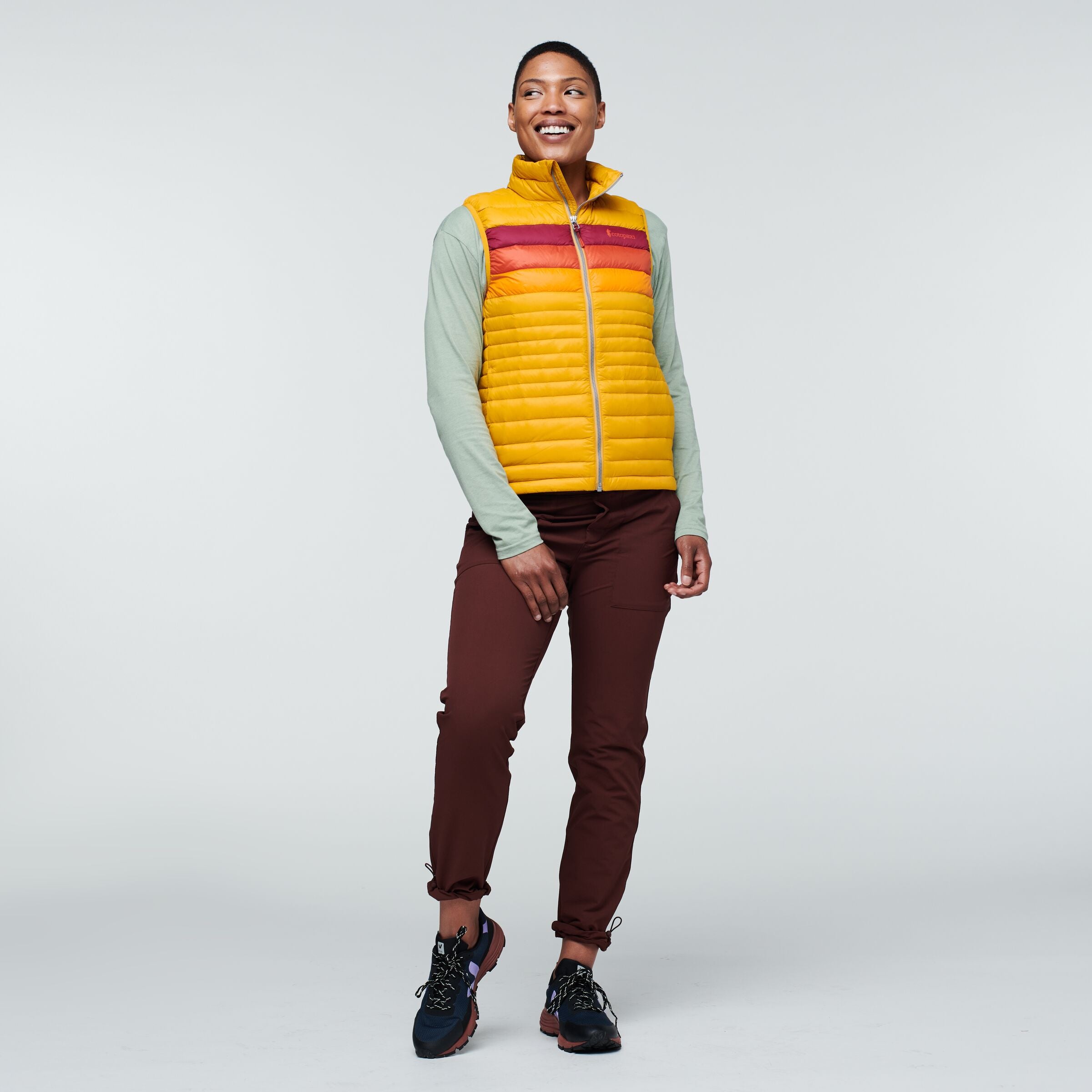 Fuego Down Vest - Women's, Amber Stripes