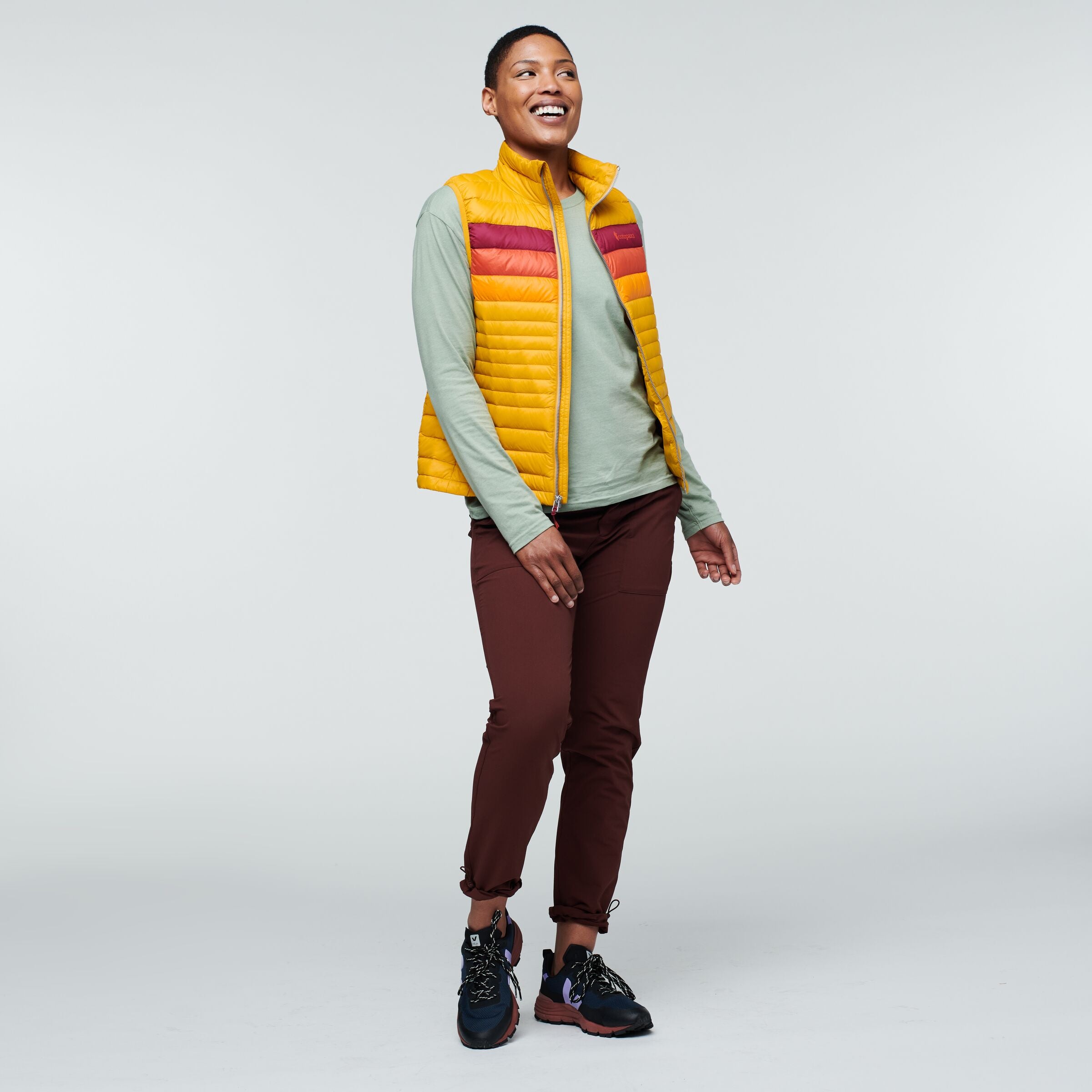Fuego Down Vest - Women's, Amber Stripes