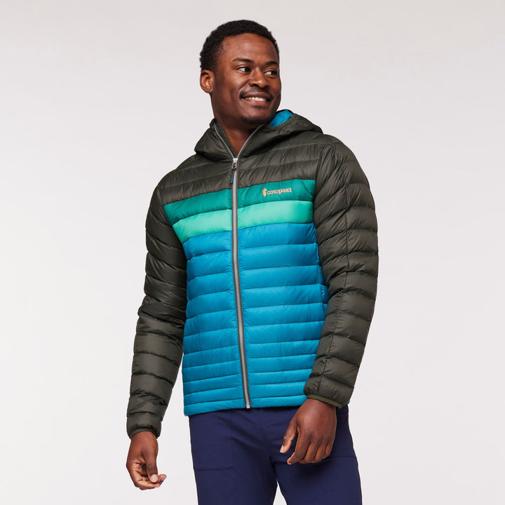 Fuego Hooded Down Jacket - Men's, Woods/Gulf