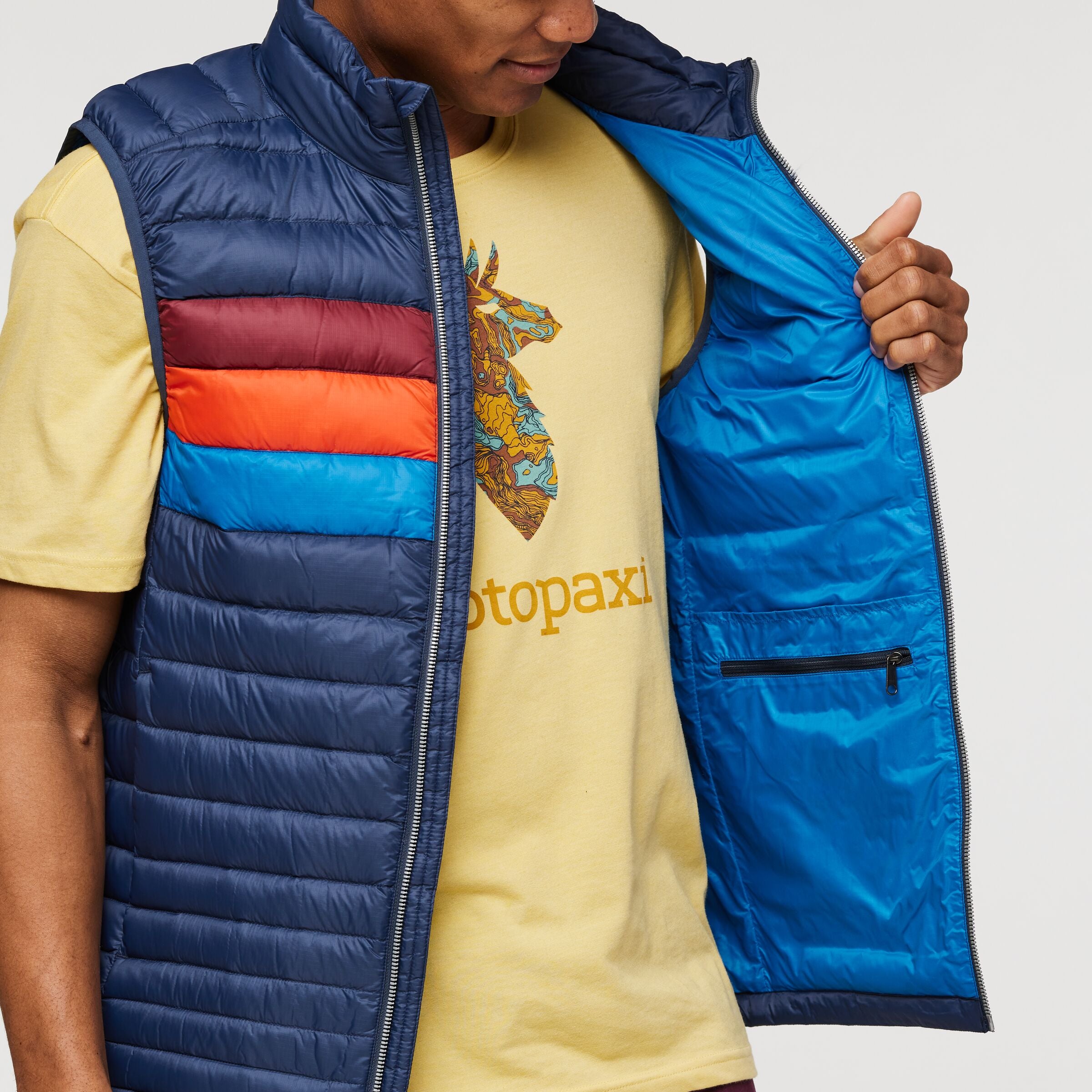 Fuego Down Vest - Men's, Ink Stripes