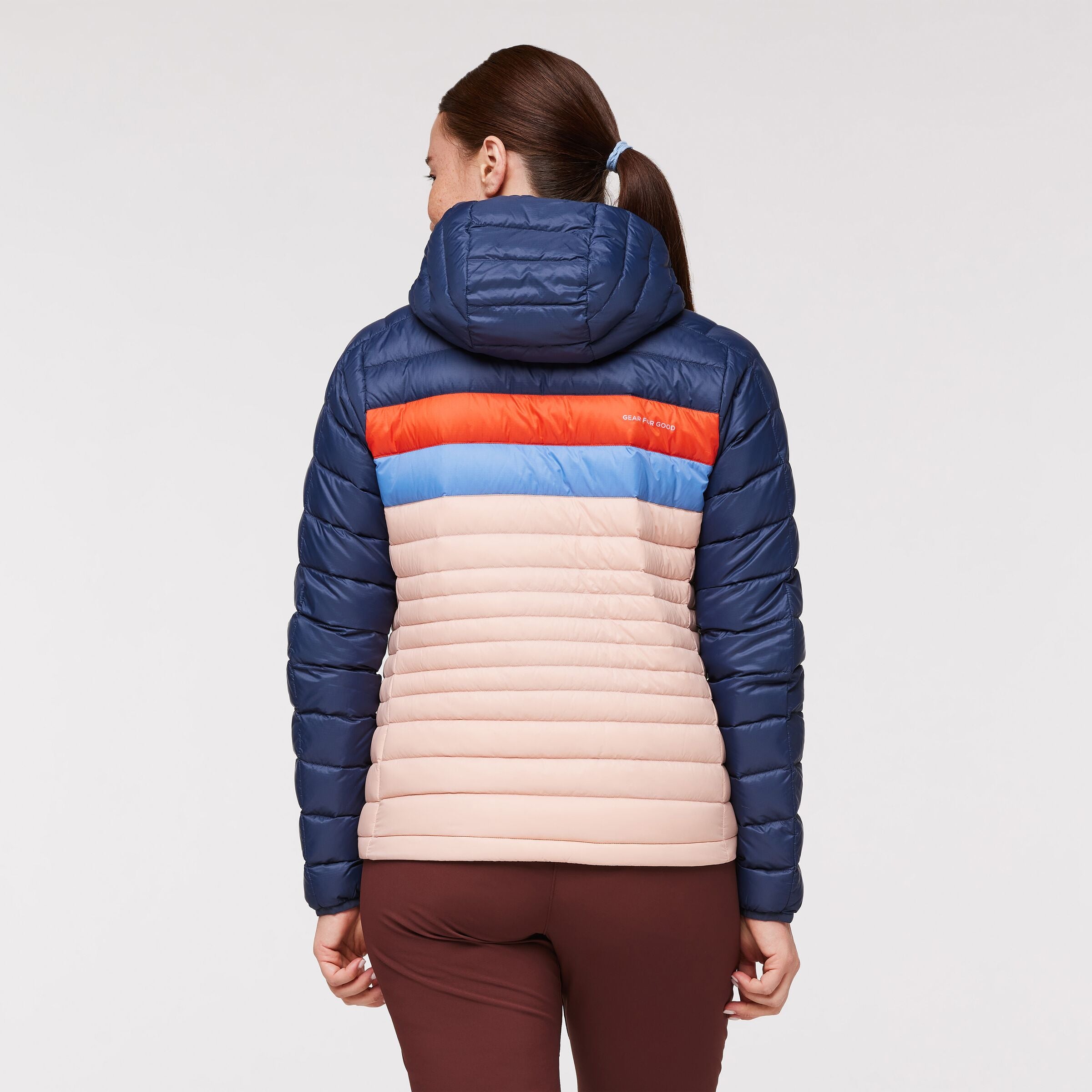 Fuego Hooded Down Jacket - Women's, Ink/Rosewood