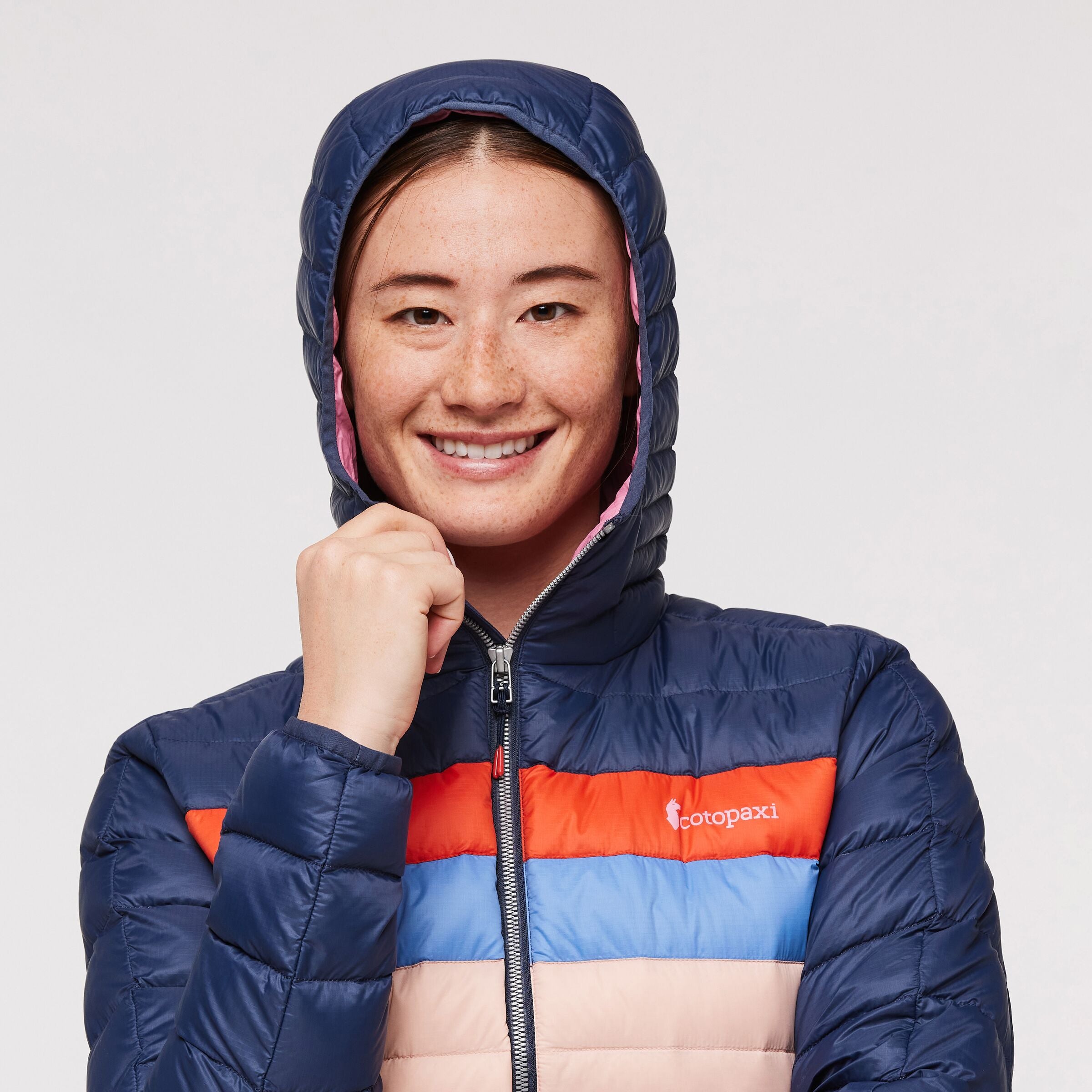 Fuego Hooded Down Jacket - Women's, Ink/Rosewood