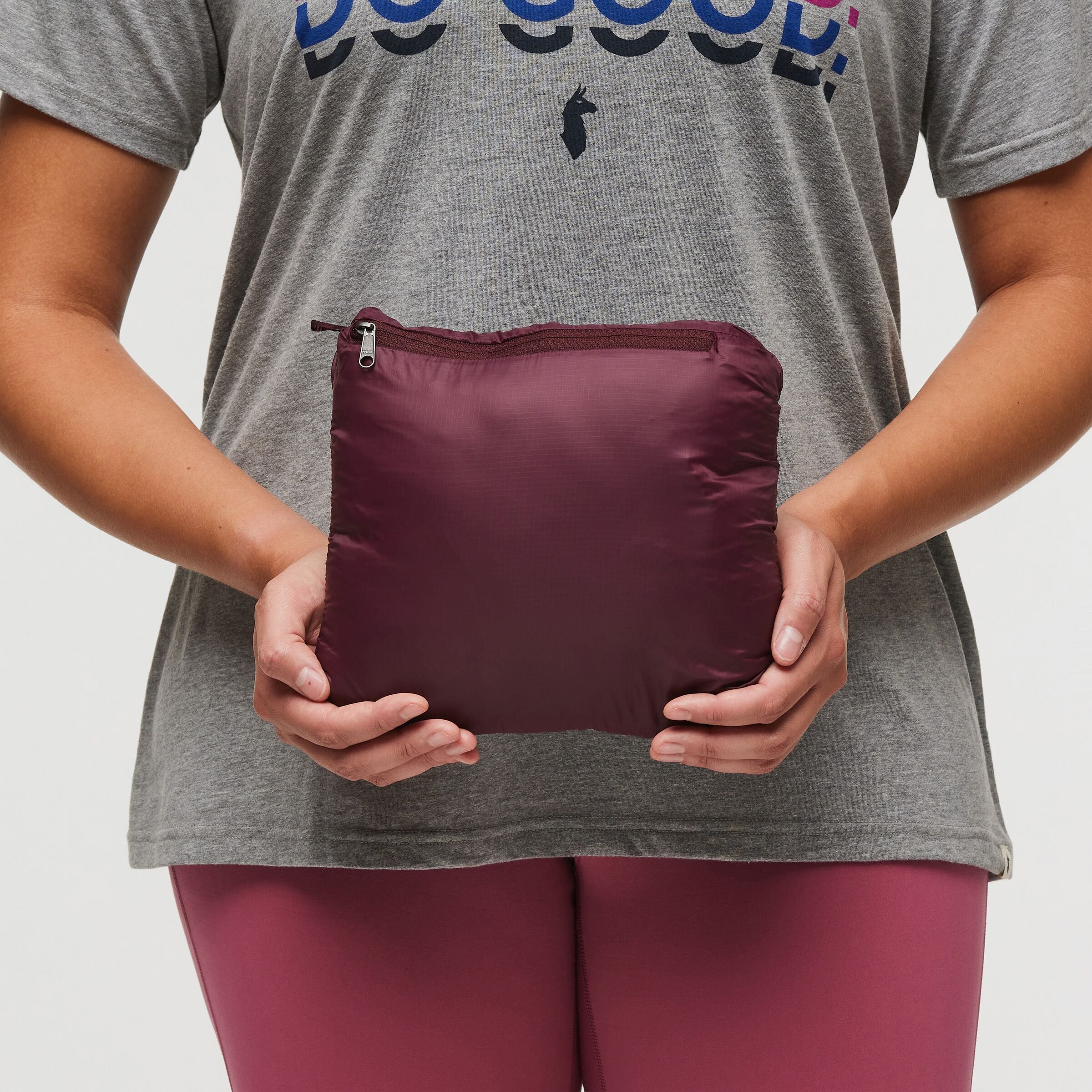 Fuego Down Hooded Jacket - Plus Size - Women's, Wine Stripes