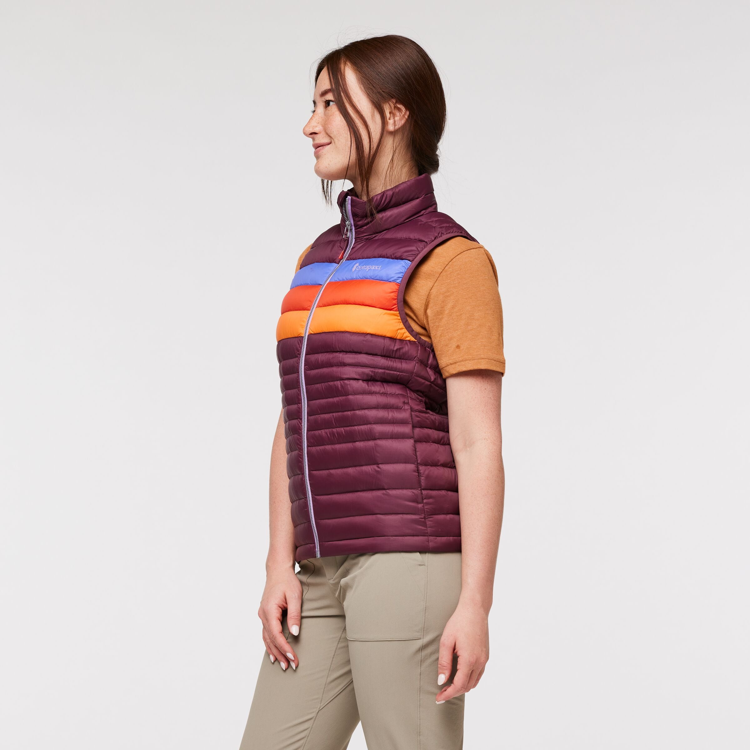 Fuego Down Vest - Women's, Wine Stripes