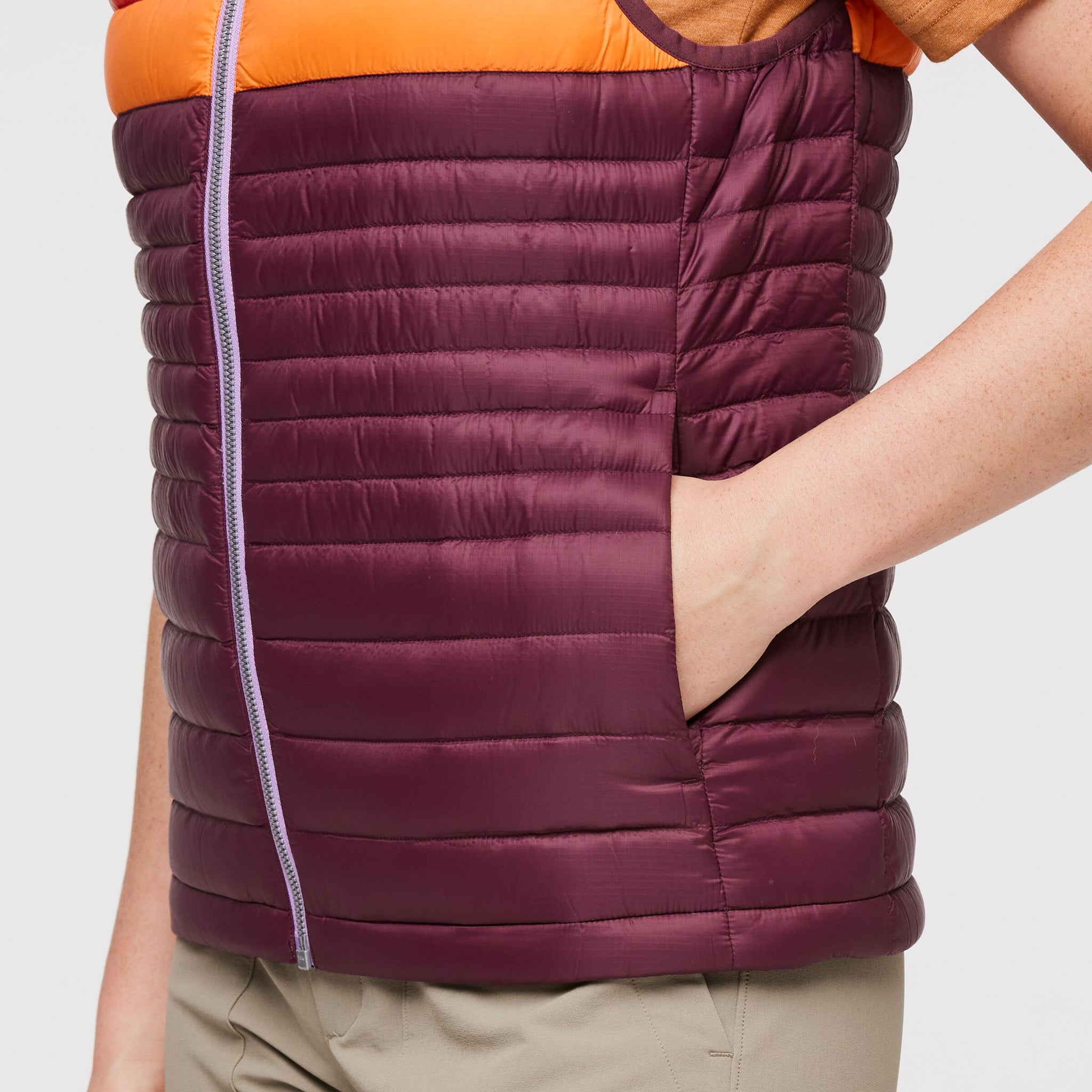 Fuego Down Vest - Women's, Wine Stripes