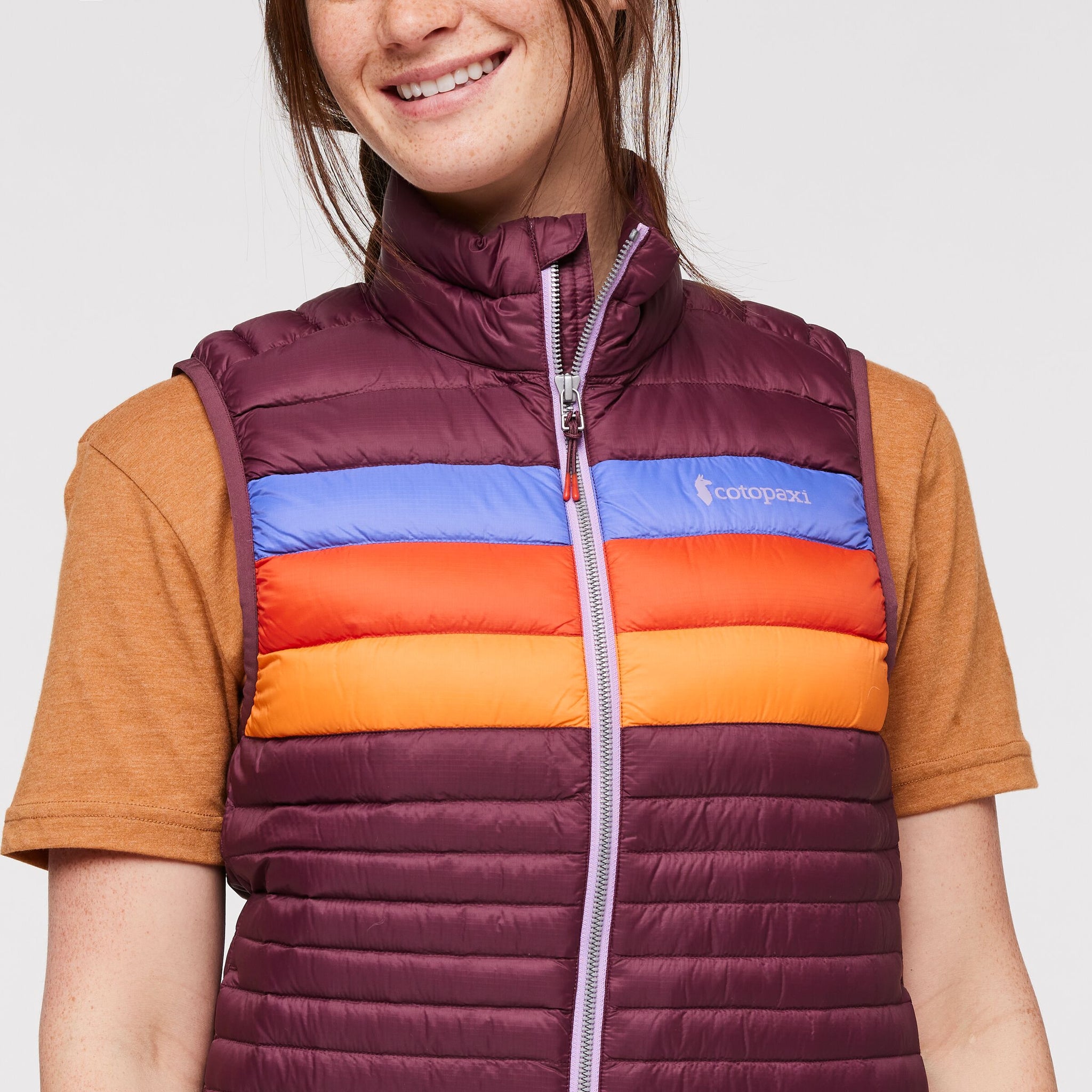 Fuego Down Vest - Women's, Wine Stripes