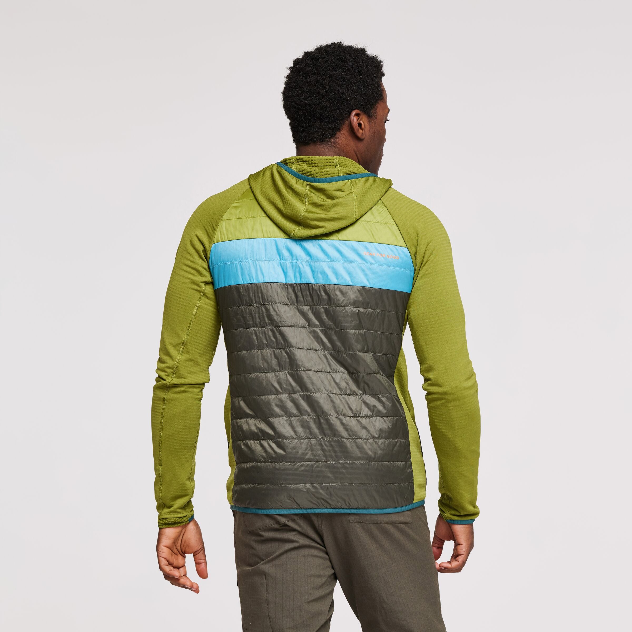 Capa Hybrid Insulated Hooded Jacket - Men's, Cedar & Iron, Model Jeremy