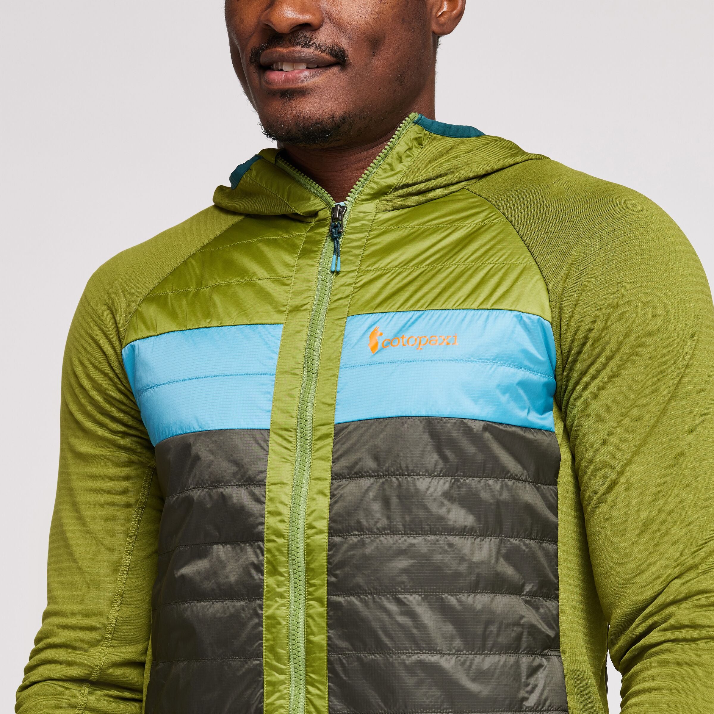 Capa Hybrid Insulated Hooded Jacket - Men's, Cedar & Iron, Model Jeremy