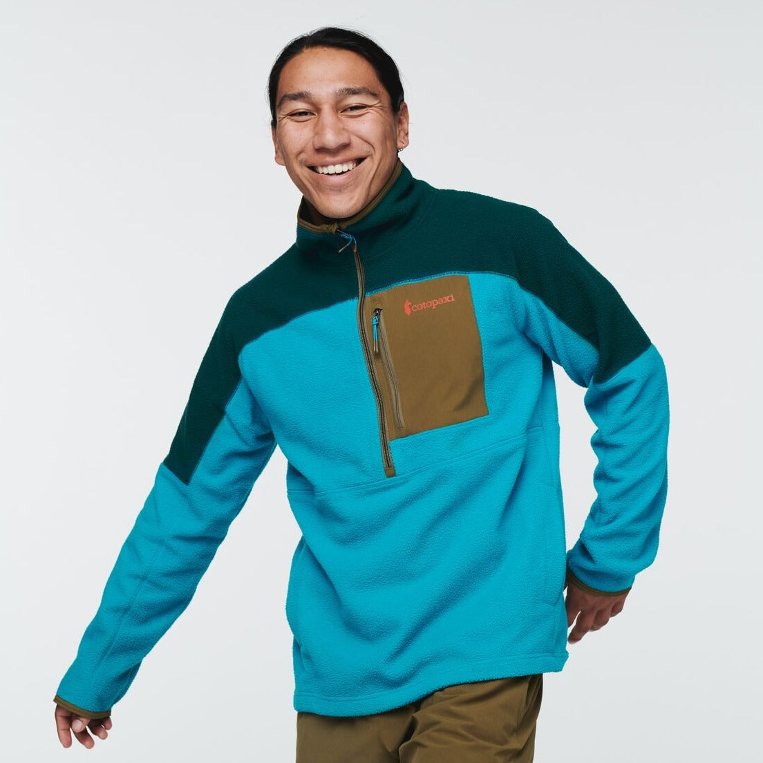 Abrazo Half-Zip Fleece Jacket - Men's, Deep Ocean/Mineral Blue
