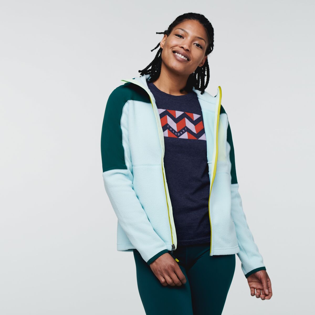 Abrazo Hooded Full-Zip Fleece Jacket - Women's, Deep Ocean/Ice