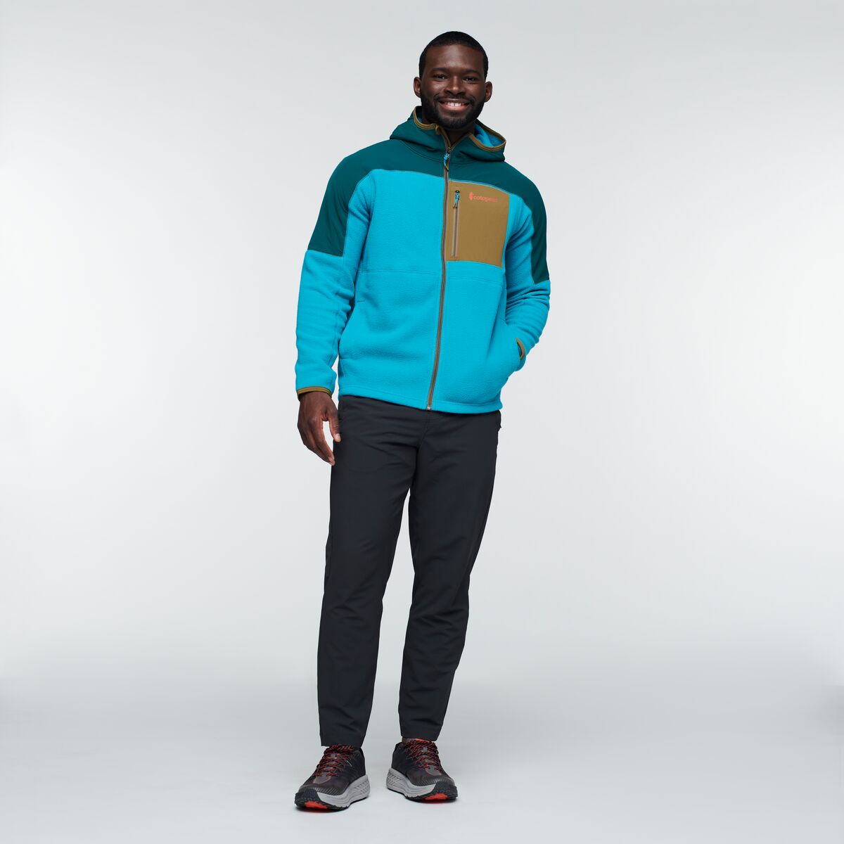 Abrazo Hooded Full-Zip Fleece Jacket - Men's, Deep Ocean/Mineral Blue