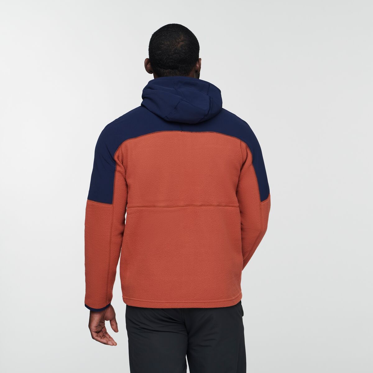 Abrazo Hooded Full-Zip Fleece Jacket - Men's, Maritime/Spice