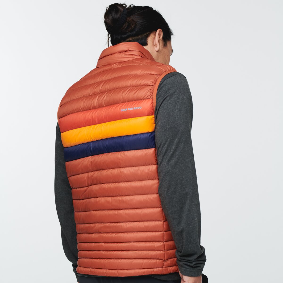 Fuego Down Vest - Men's, Spice Stripes