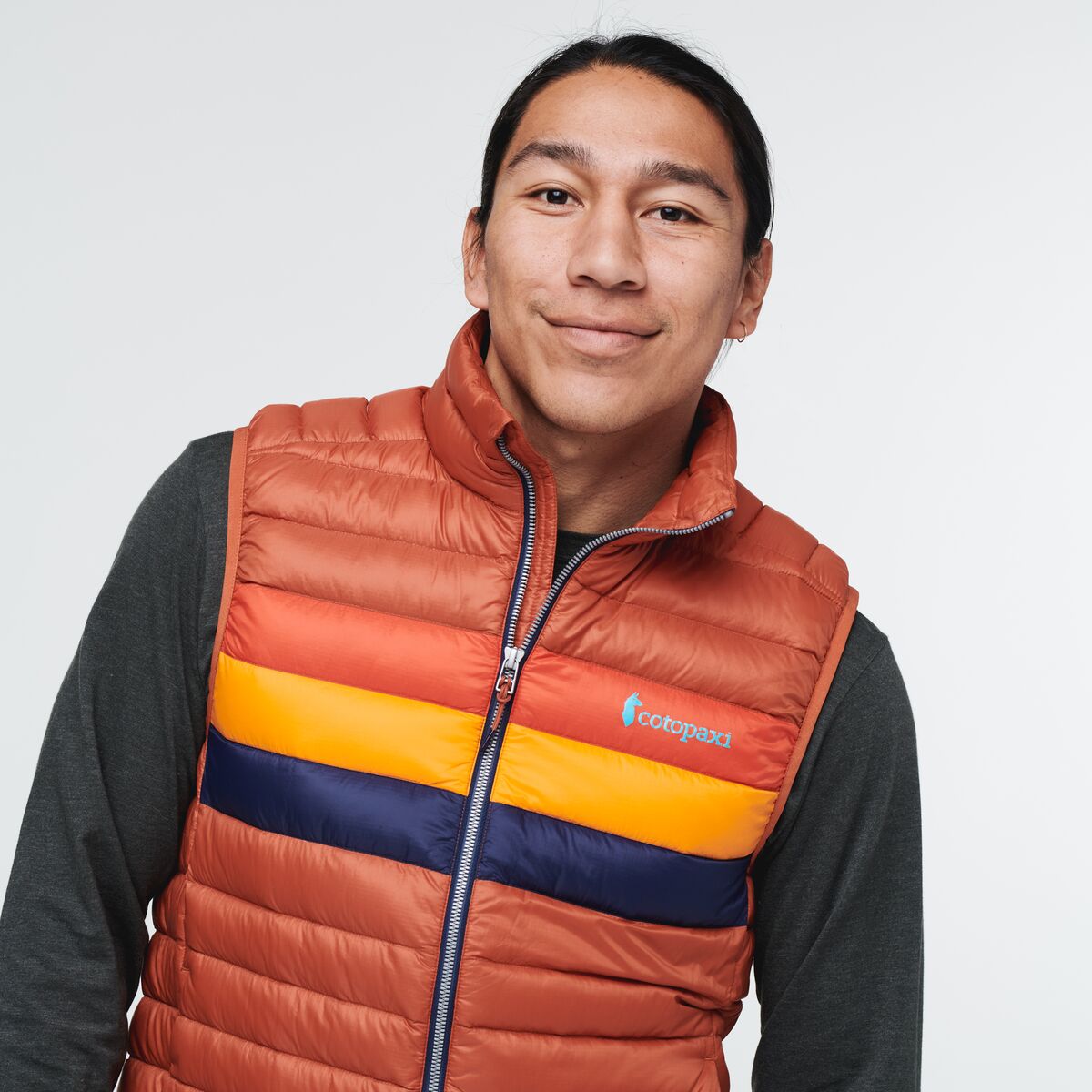 Fuego Down Vest - Men's, Spice Stripes