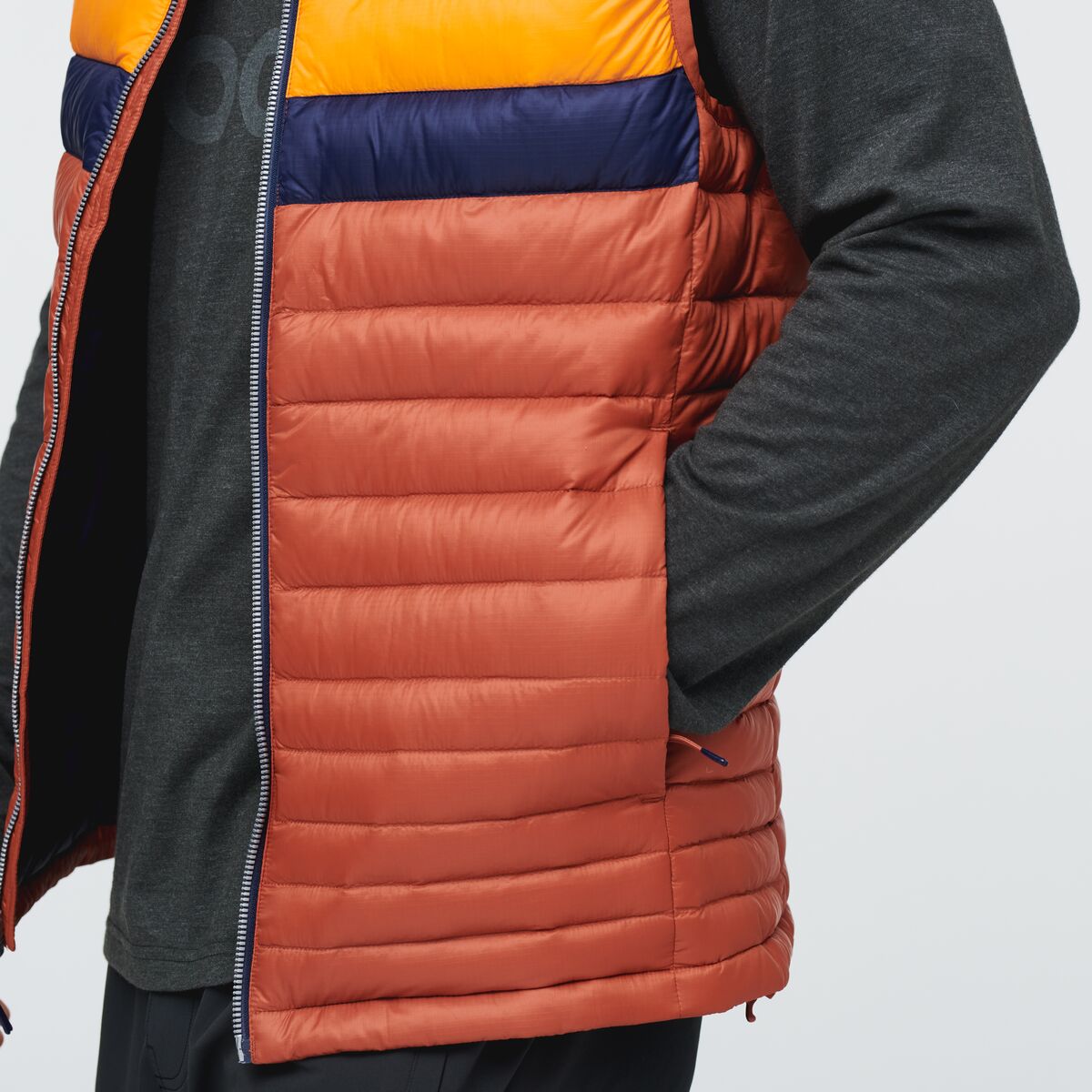 Fuego Down Vest - Men's, Spice Stripes
