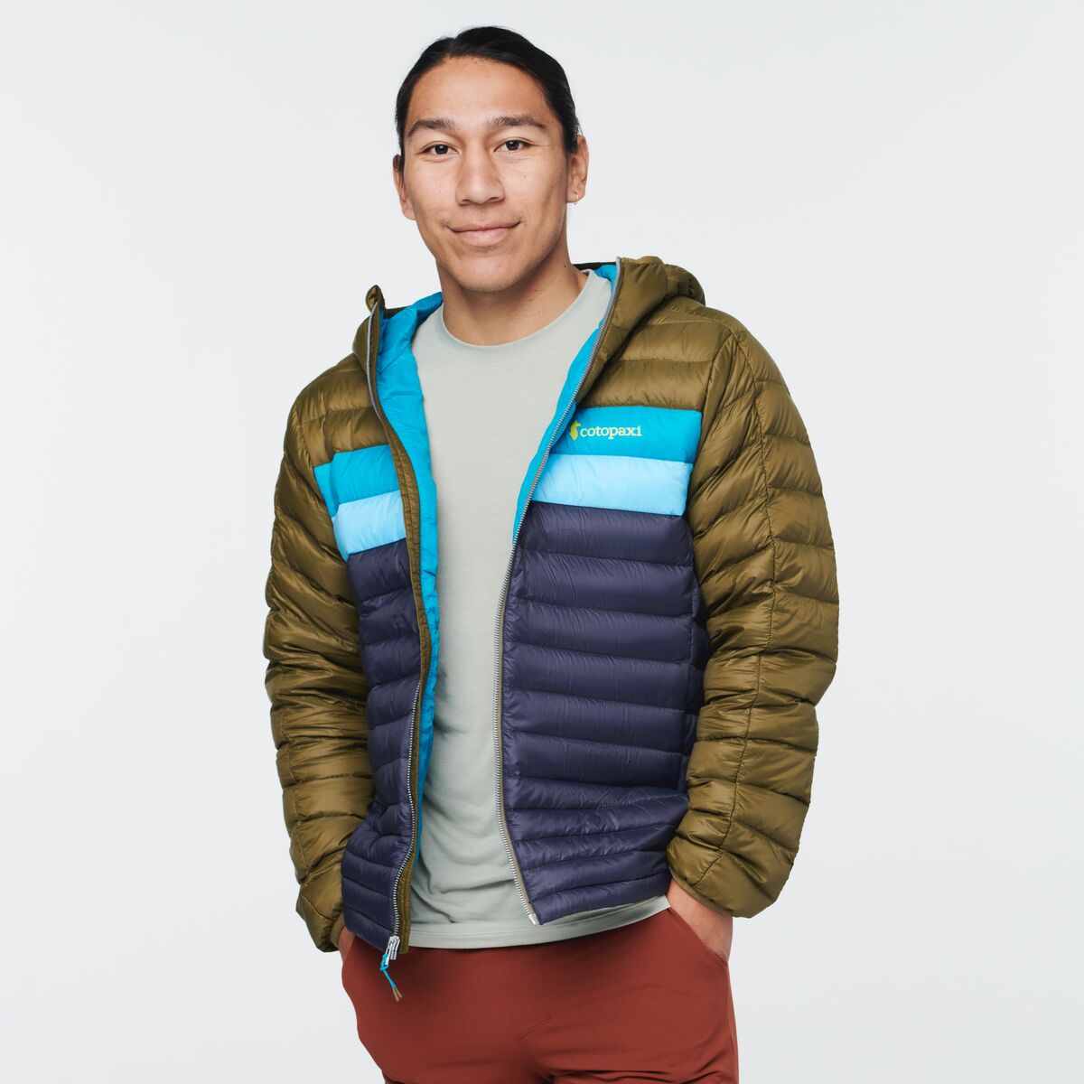 Fuego Down Hooded Jacket - Men's, Oak/Graphite