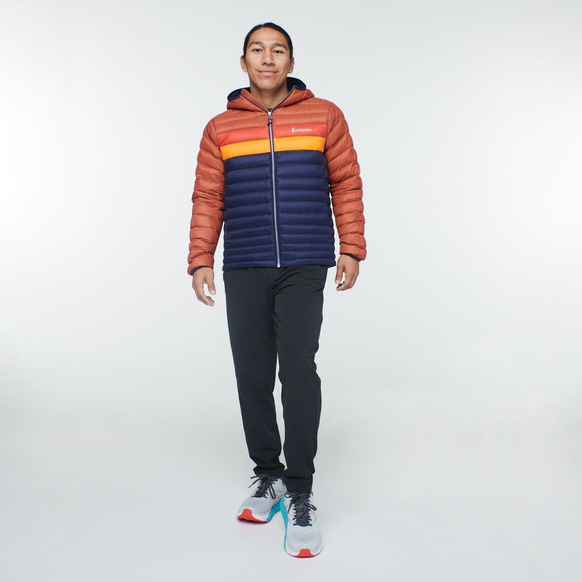 Fuego Down Hooded Jacket - Men's, Spice/Maritime
