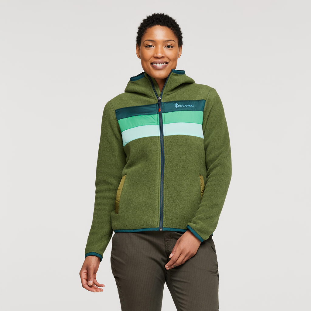 Green fleece 2025 jacket women's