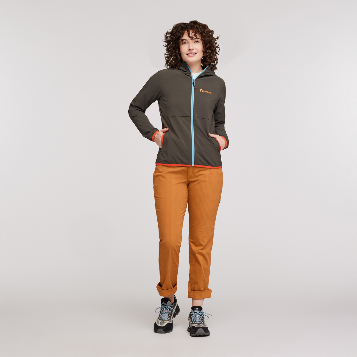 Vuelta Performance Windbreaker Jacket - Women's, Iron, Model Courtney