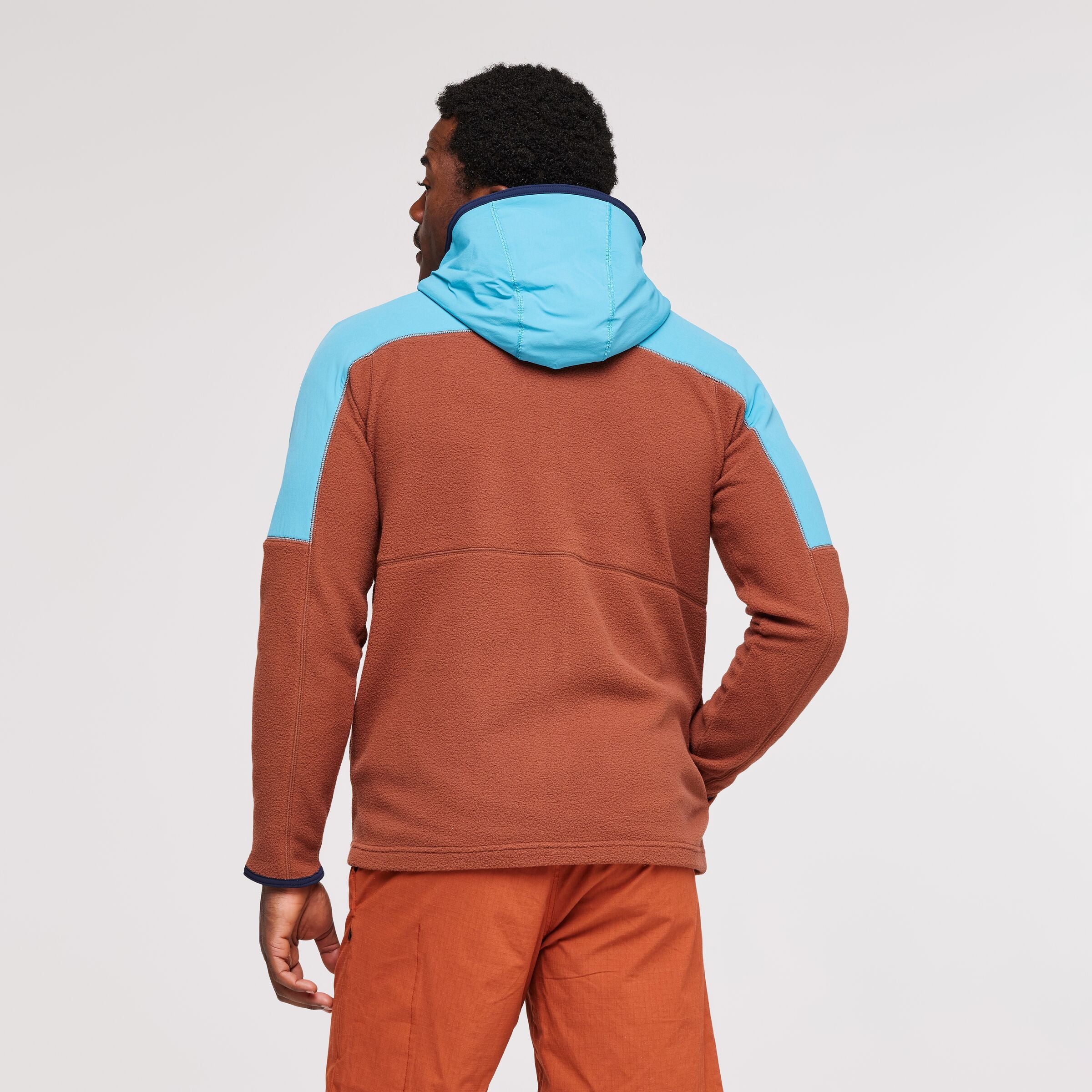 Abrazo Hooded Full-Zip Fleece Jacket - Men's, Poolside/Acorn
