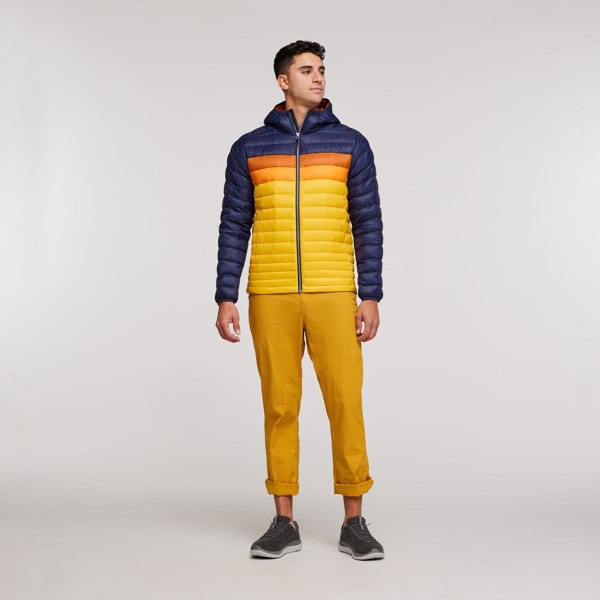 Fuego Hooded Down Jacket - Men's, Maritime/Sunset