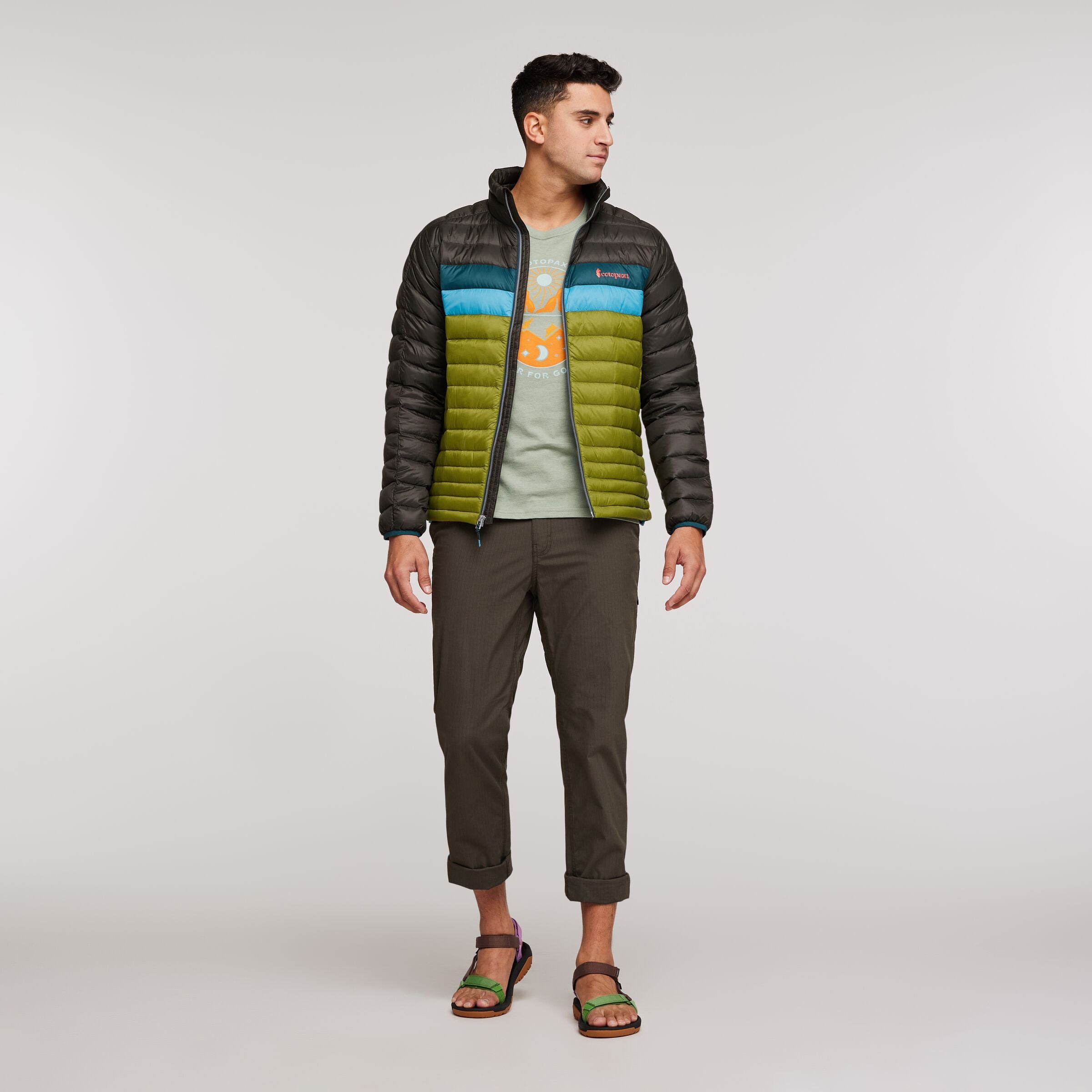 Fuego Down Jacket - Men's, Iron/Cedar