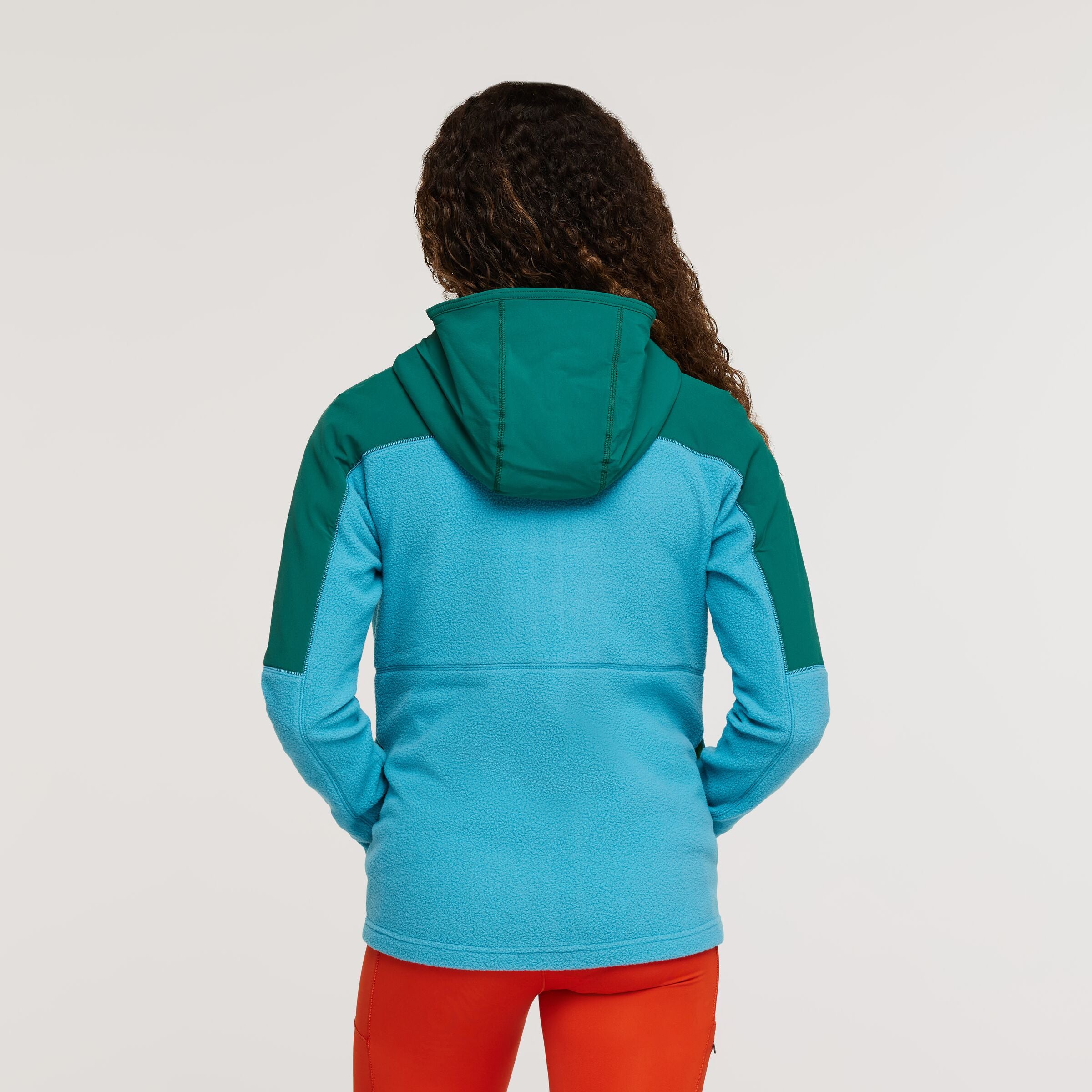 Abrazo Hooded Full-Zip Fleece Jacket - Women's, Greenery/Poolside