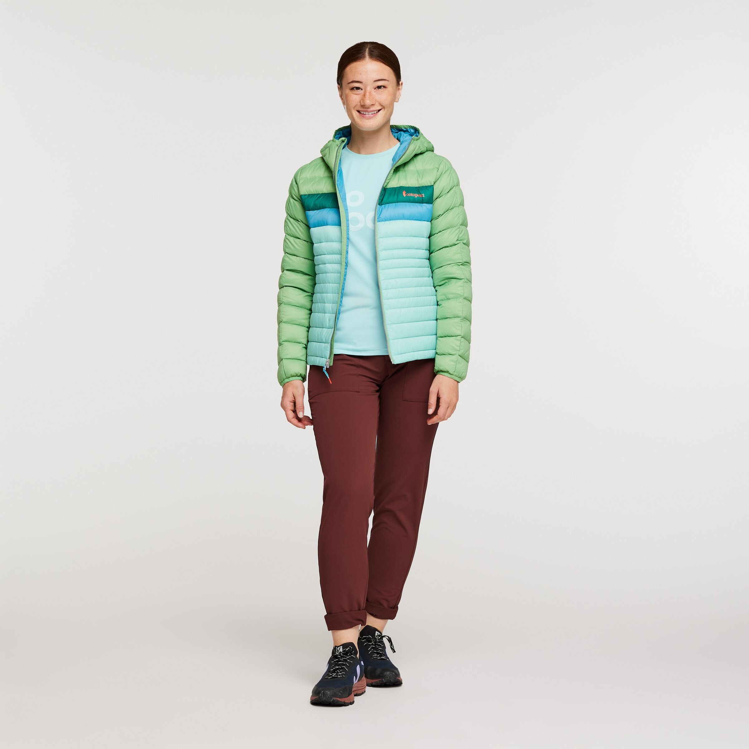 Fuego Hooded Down Jacket - Women's, Kelp/Sea Grass