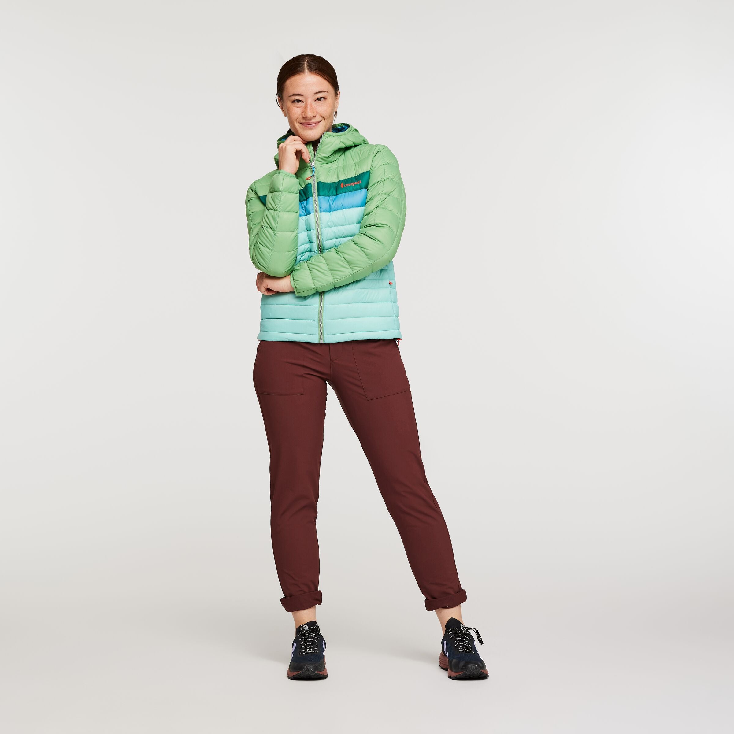 Fuego Hooded Down Jacket - Women's, Kelp/Sea Grass