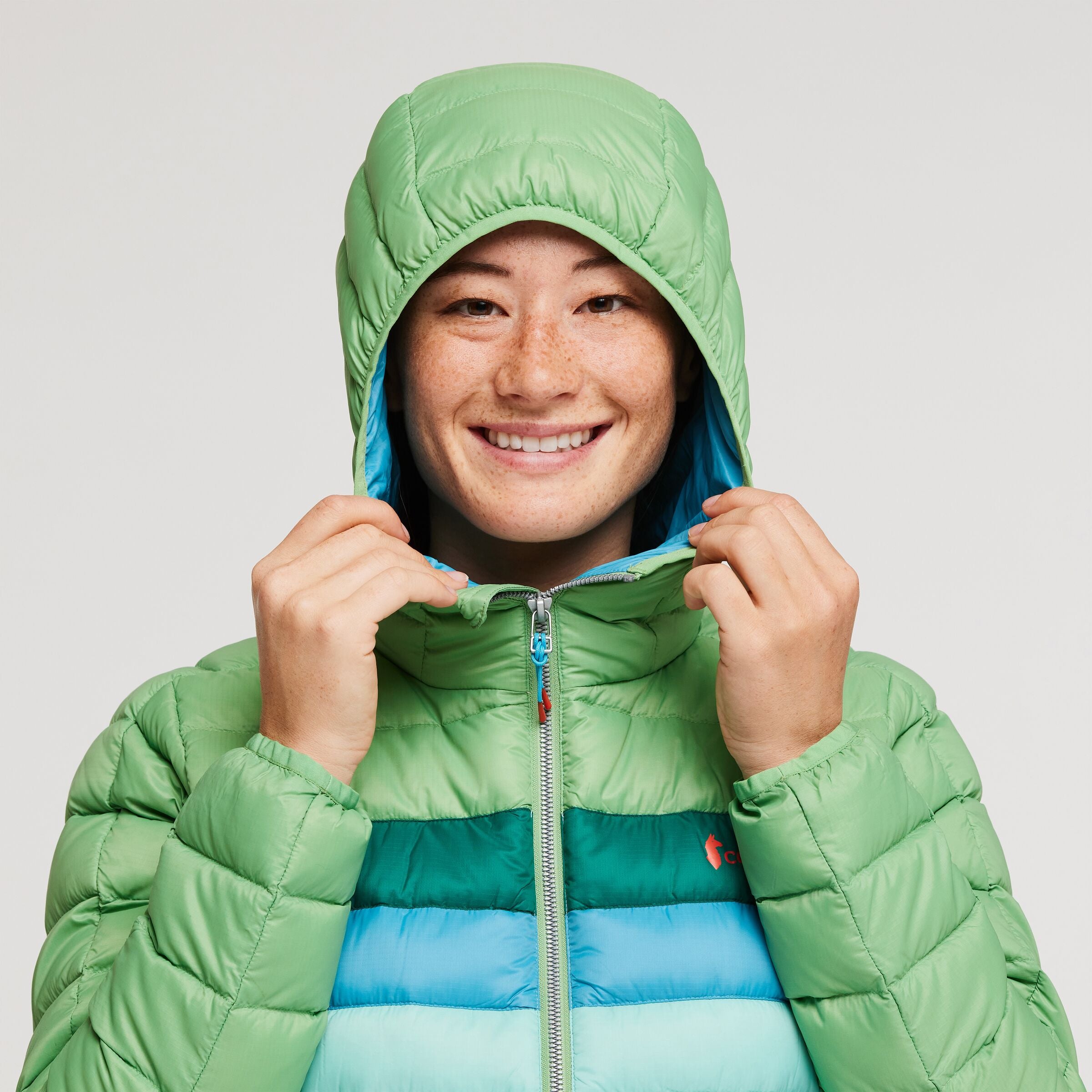 Fuego Hooded Down Jacket - Women's, Kelp/Sea Grass