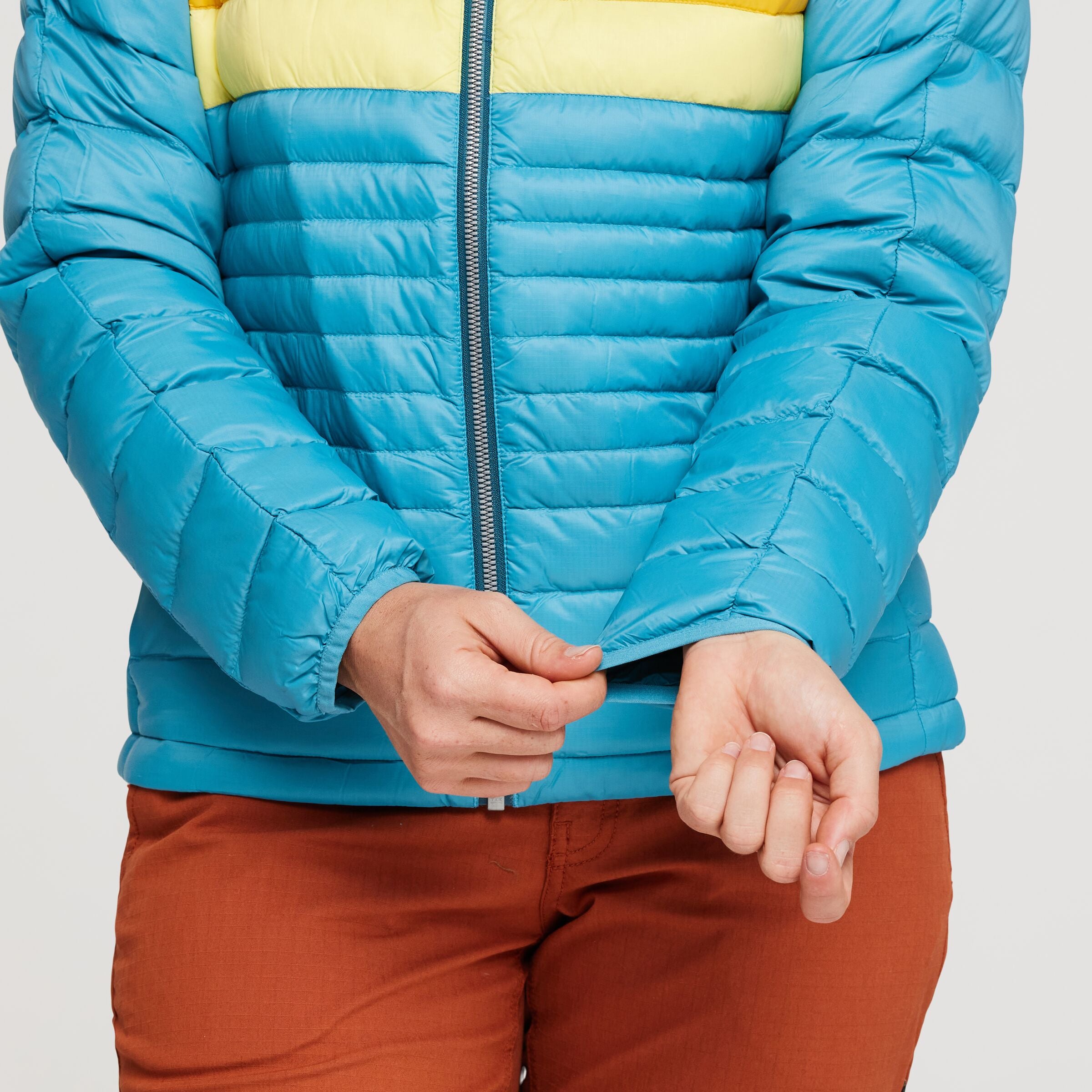 Fuego Hooded Down Jacket - Women's, Poolside Stripes